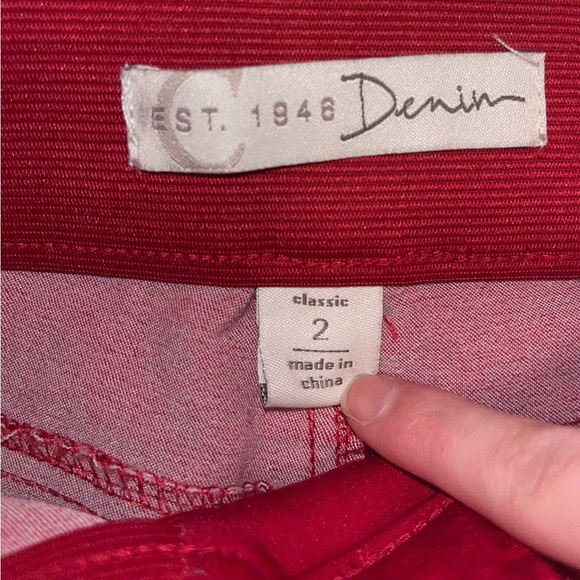 NWOT / EST. 1946 Denim Juniors / women’s size 2 red shorts. NEVER BEEN WORN!!! - Picture 6 of 7